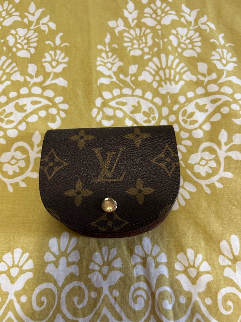 Louis Vuitton Monogram Brown and Gold coin purse or small wallet.